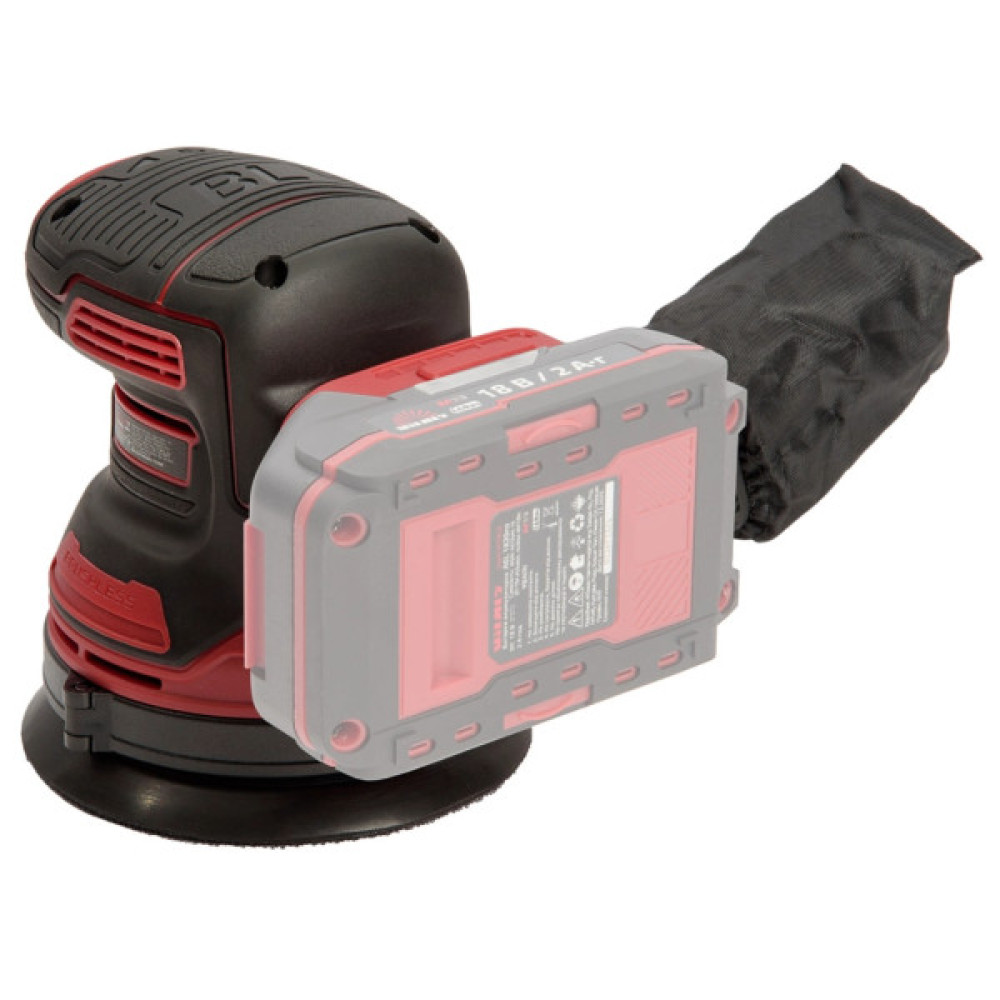 Шліфувальна машина Vitals Master, Os 18125сv BL, 18V, 125мм, 8000–16000об/хв, 0.89кг (без АКБ та ЗП) (243609)