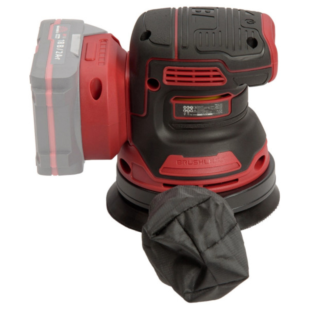 Шліфувальна машина Vitals Master, Os 18125сv BL, 18V, 125мм, 8000–16000об/хв, 0.89кг (без АКБ та ЗП) (243609)