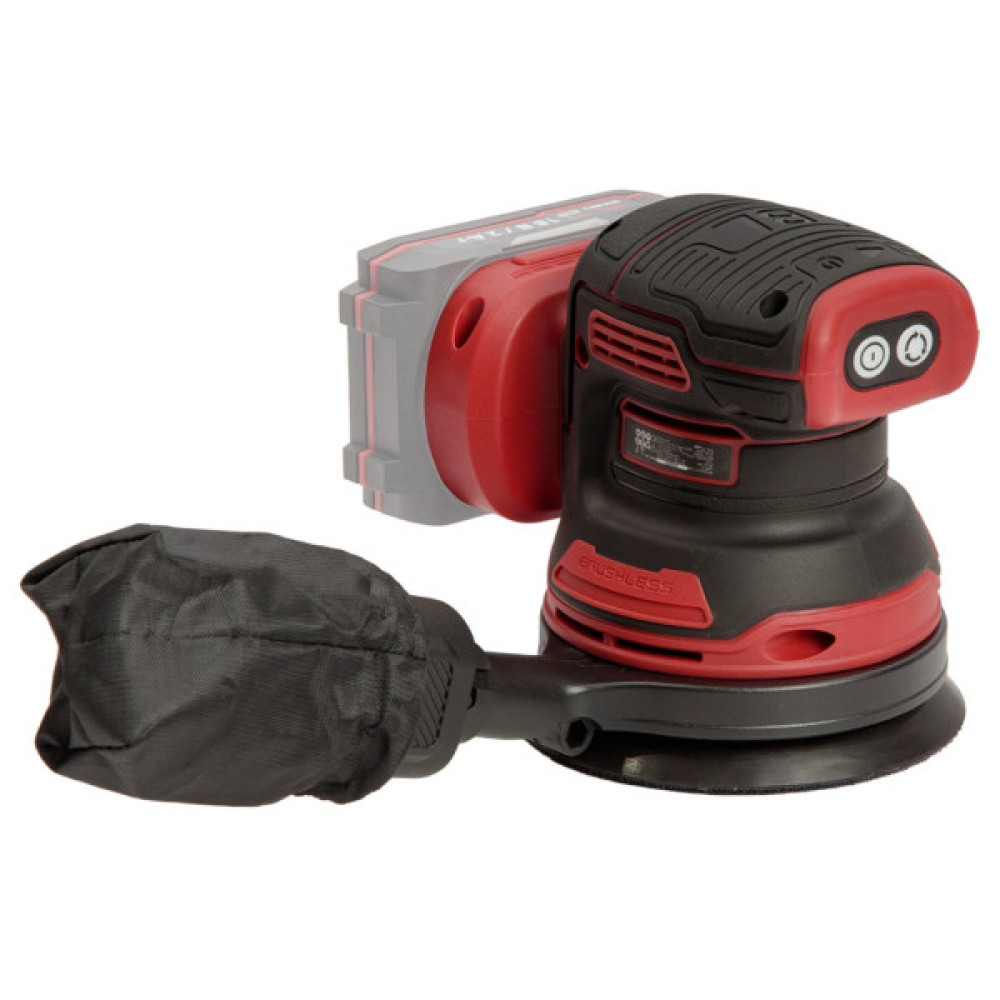 Шліфувальна машина Vitals Master, Os 18125сv BL, 18V, 125мм, 8000–16000об/хв, 0.89кг (без АКБ та ЗП) (243609)