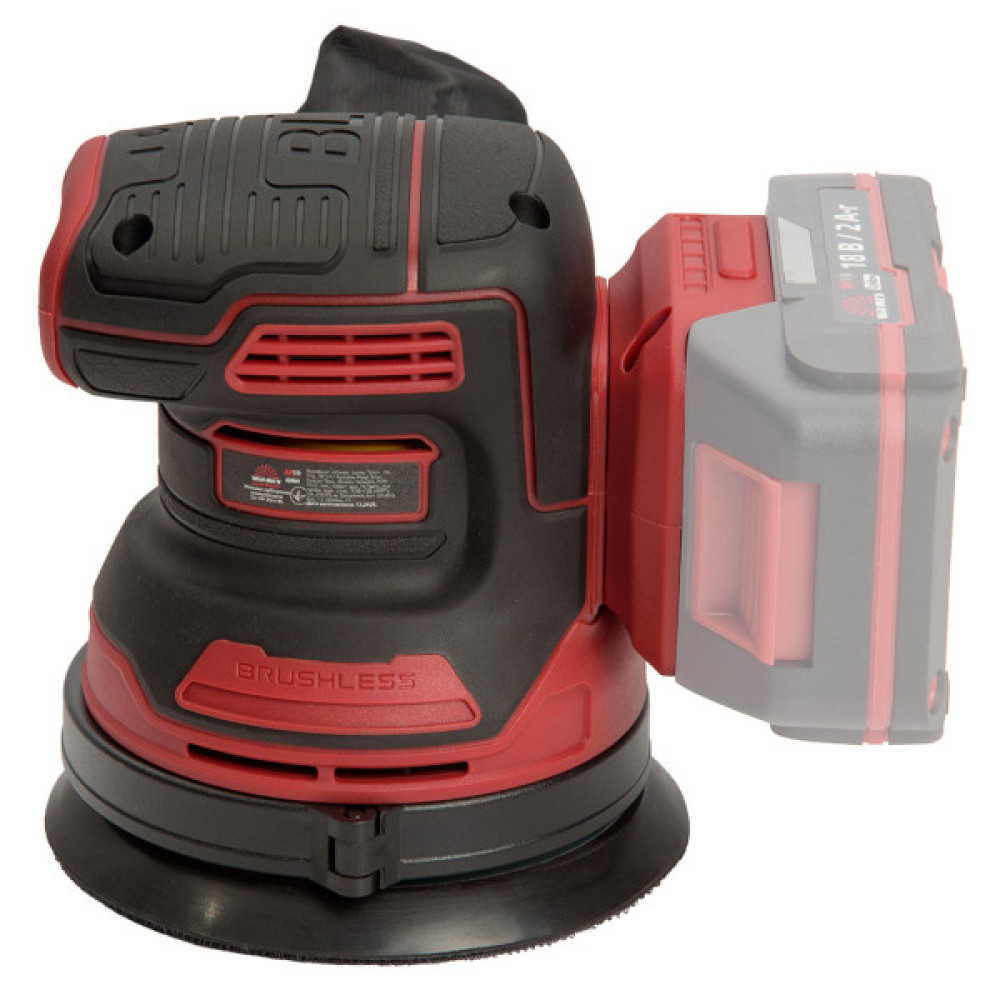 Шліфувальна машина Vitals Master, Os 18125сv BL, 18V, 125мм, 8000–16000об/хв, 0.89кг (без АКБ та ЗП) (243609)