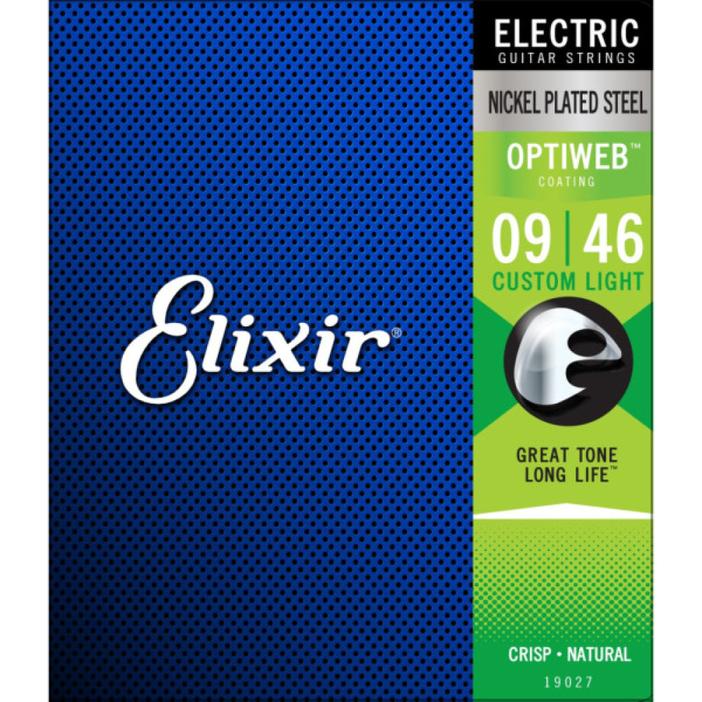 Струни для гітари Elixir 19027 Optiweb Nickel Plated Steel Custom Light (09-46) (283942)