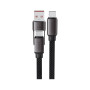 Дата кабель USB-C + USB-A to USB-C 1.2m 3.0A zink alloy C13-04 Black Acefast (6974316282334) Дата кабель USB-C + USB-A to USB-C 1.2m 3.0A zink alloy C13-04 Black Acefast (6974316282334)