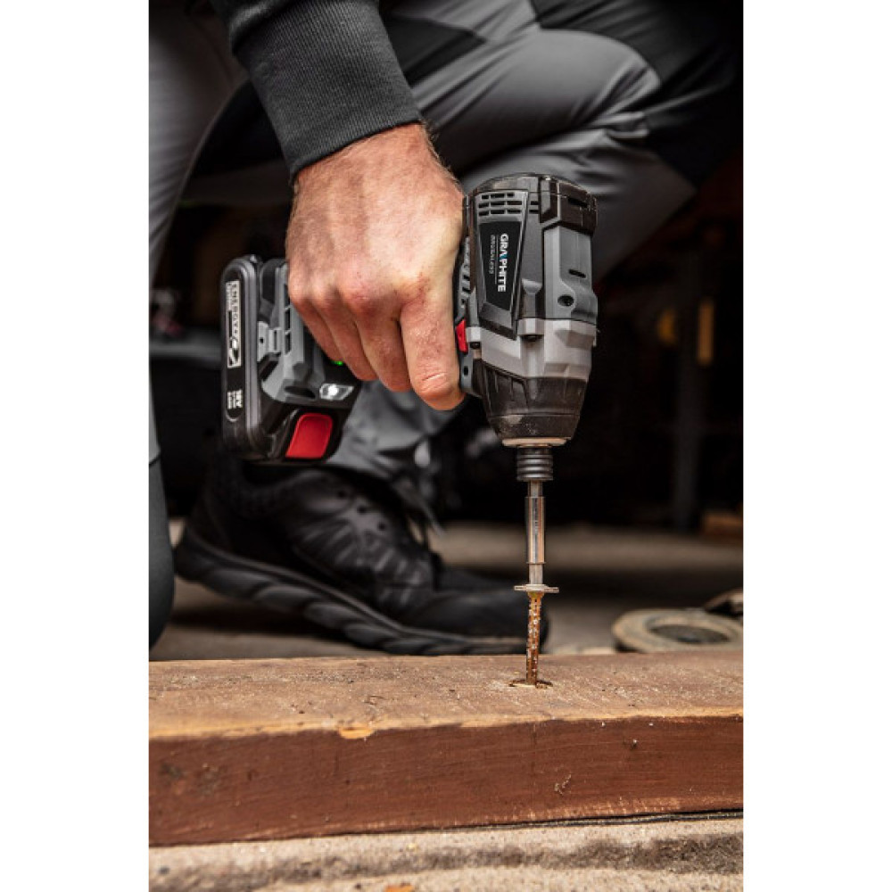 Гайковерт ударний GRAPHITE Energy+ 18В 200Нм 2700об/хв 3 швидкості 1.2кг без АКБ та ЗП