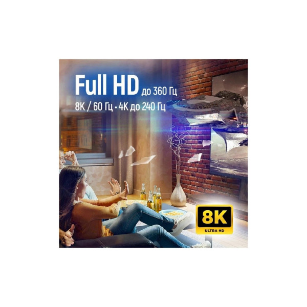 Кабель мультимедійний HDMI M to HDMI M 2.0m V2.1 8K black ColorWay (CW-CBHD088-BK)