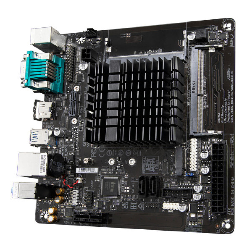 Матиринська плата GIGABYTE N4120I H Intel Celeron 2.6 GHz 2xDDR4 M.2 HDMI D-Sub mITX