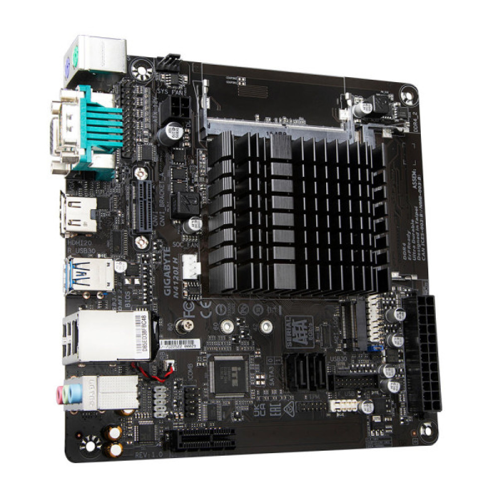 Матиринська плата GIGABYTE N4120I H Intel Celeron 2.6 GHz 2xDDR4 M.2 HDMI D-Sub mITX