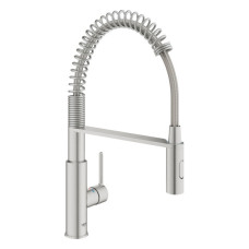 Змішувач для кухні Grohe Via Cosmo, довж.виливу - 236мм, поворотний/гнучкий, 1важіль, супер сталь