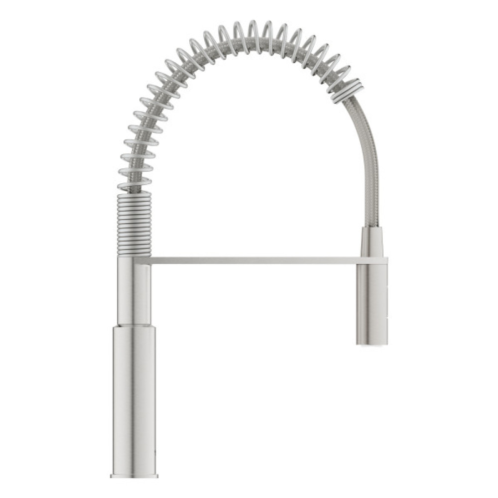 Змішувач для кухні Grohe Via Cosmo, довж.виливу - 236мм, поворотний/гнучкий, 1важіль, супер сталь