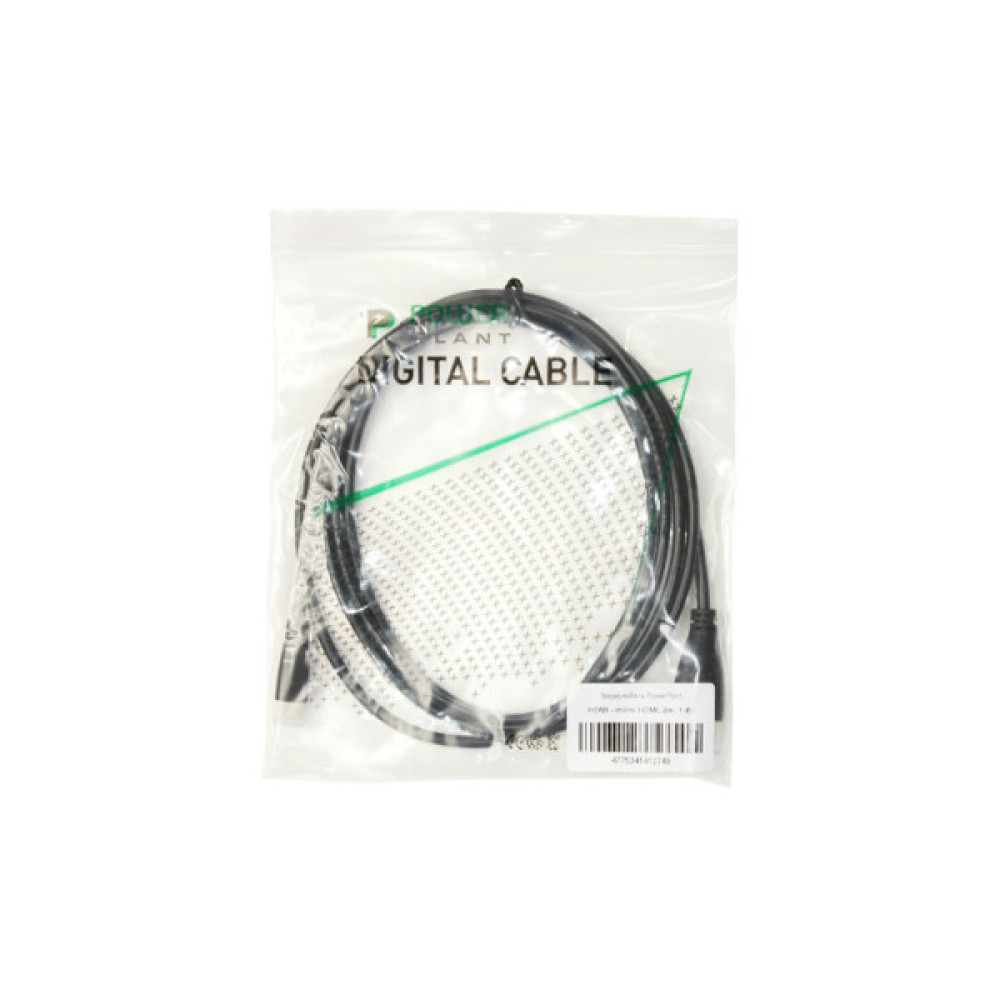 Кабель мультимедійний HDMI M to HDMI mini M 2.0m PowerPlant (KD00AS1274)