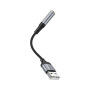 Кабель мультимедійний USB AM to 3.5mm F LS36 black HOCO (6942007608879)