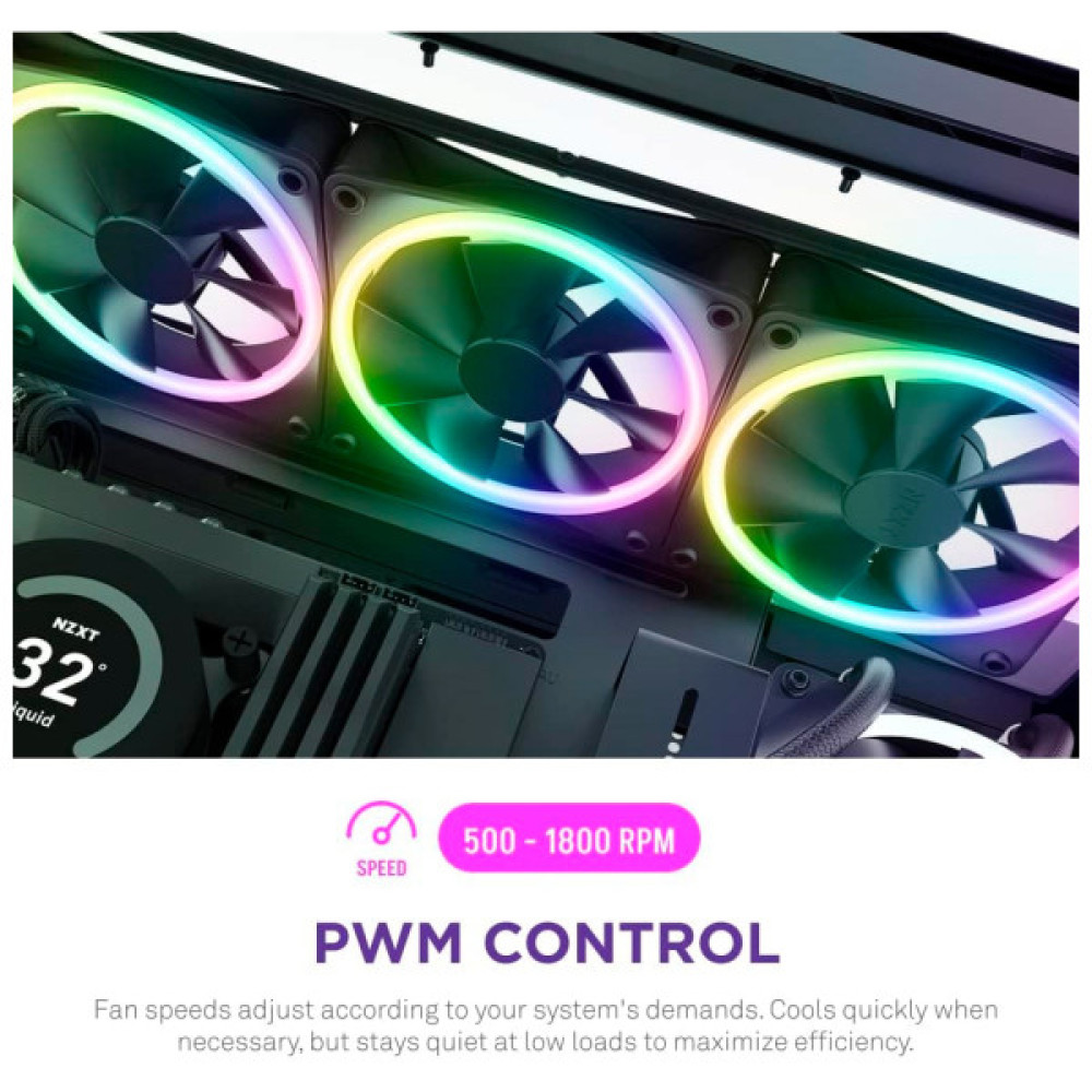 Кулер до корпусу NZXT F120RGB Duo-120mm Dual-sideRGB Fan-Tripl (RF-D12TF-B1)