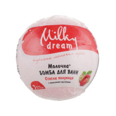 Бомбочка для ванни Milky Dream Молочна Стигла полуниця з молочними протеїнами 100 г (4820205300806)