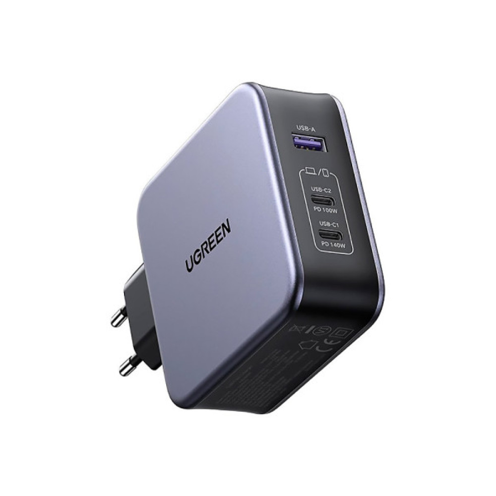 Зарядний пристрій Ugreen 3xUSB 140W (2хUSB-C+USB-A) Gan CD289 with C to C Cable 1.5m (90549)