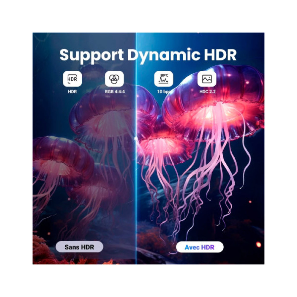 Кабель мультимедійний DisplayPort M to DisplayPort M 1.0m V1.4 8K60Hz DP120 black Ugreen (25903)