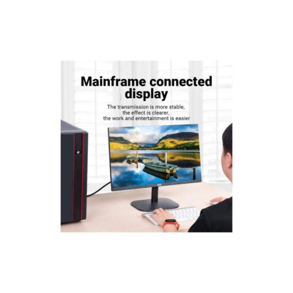 Кабель мультимедійний VGA M to VGA M 1.0m ferrite black Vention (DAEBF)