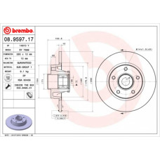 Гальмівний диск Brembo 08.9597.17