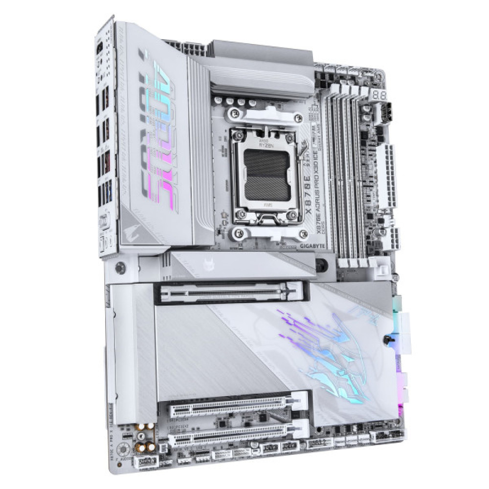 Материнська плата GIGABYTE X870E A PRO X3D ICE sAM5 X870 4xDDR5 M.2 Wi-Fi BT HDMI DP ITX