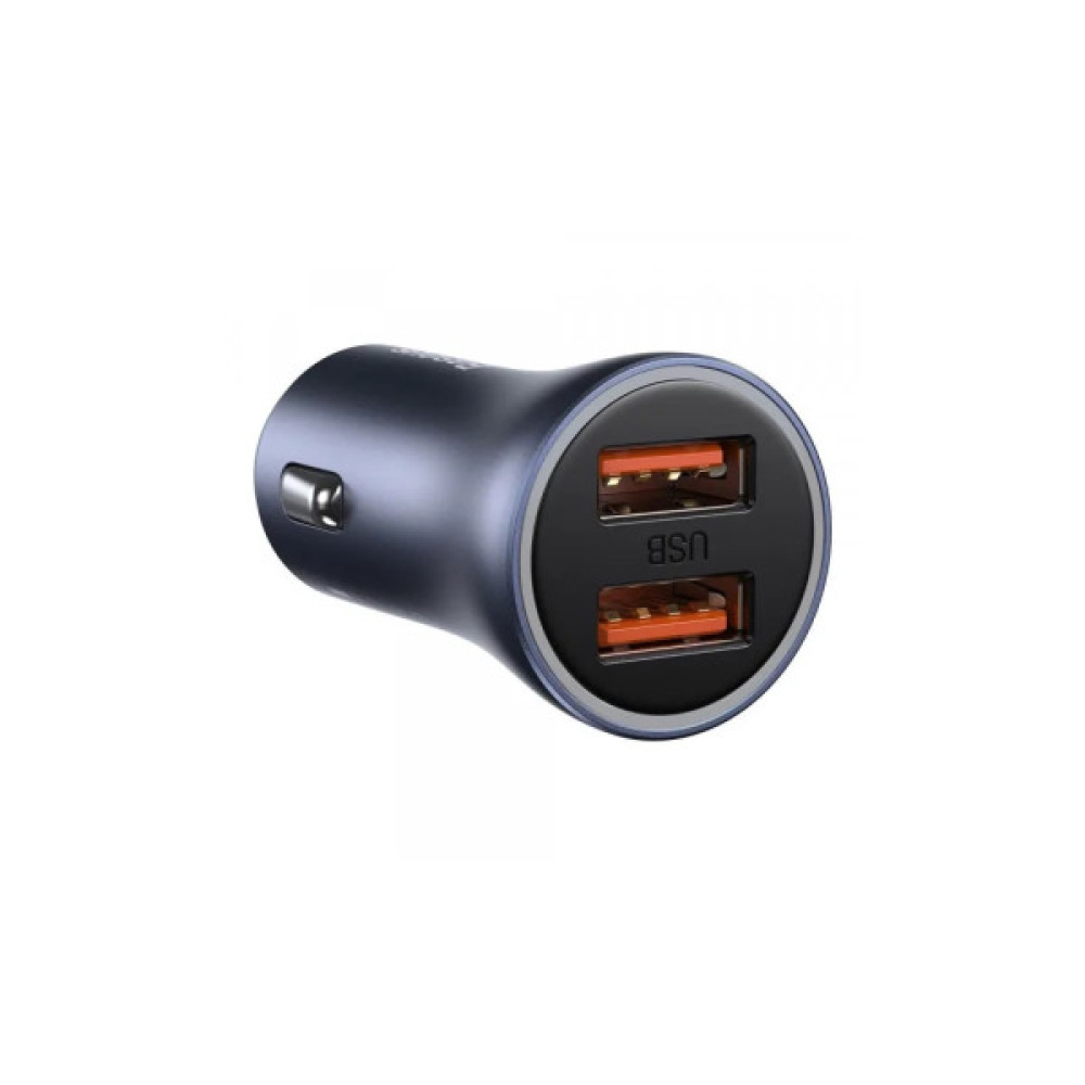 Зарядний пристрій Baseus 2xUSB QC3.0 + cable USB to USB-C 40W Golden Contactor Pro dark gray (TZCCJD-A0G)