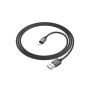 Дата кабель USB 2.0 AM to Lightning 1.0m 2.4A nylon BX87 black BOROFONE (6974443389005)