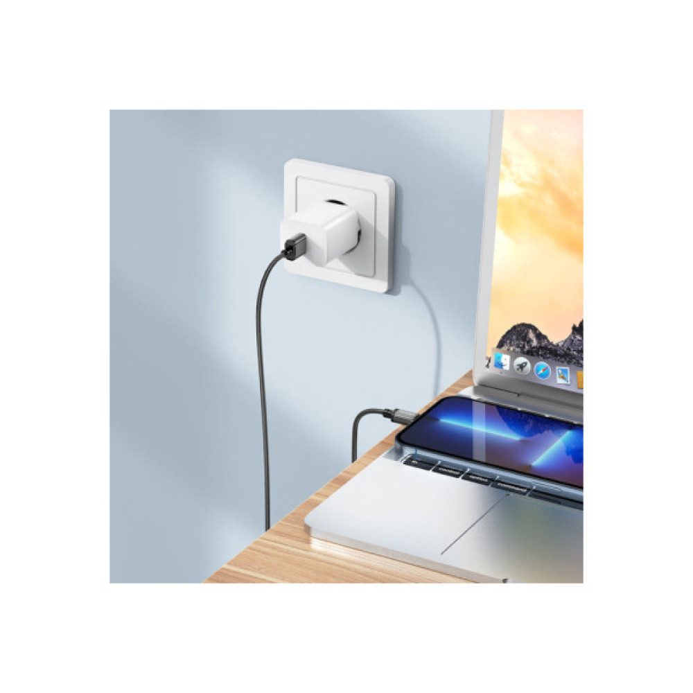 Дата кабель USB 2.0 AM to Lightning 1.0m 2.4A nylon BX87 black BOROFONE (6974443389005)