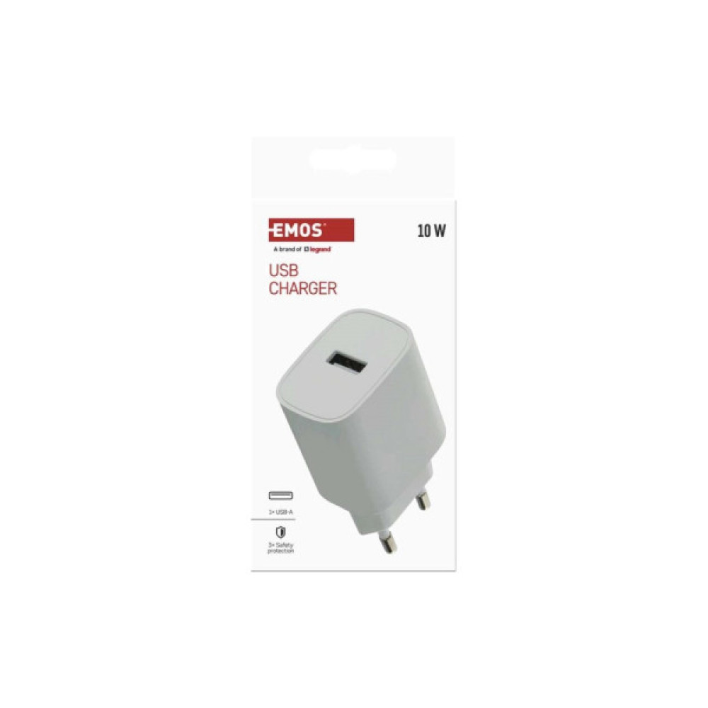 Зарядний пристрій EMOS V01B10 USB-A 10W (V01B10)