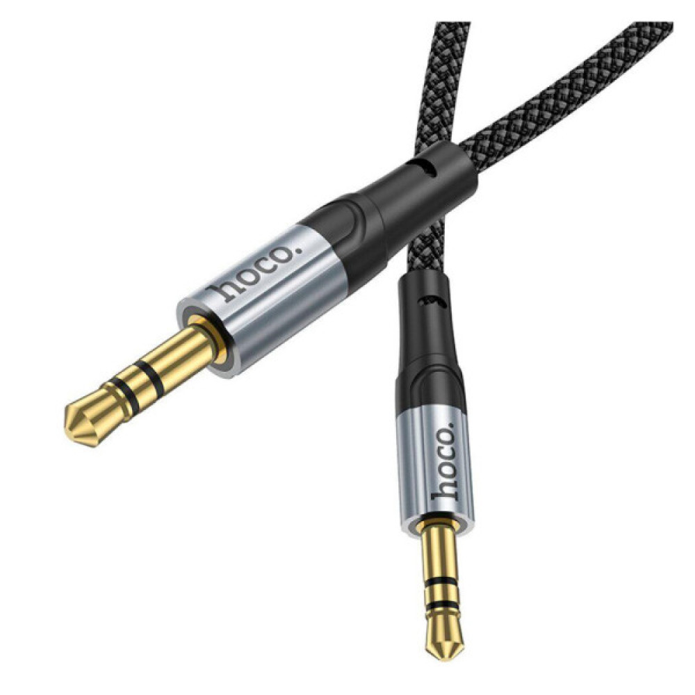 Кабель мультимедійний 3.5mm M to 3.5mm M 1.0m Black HOCO (6942007608800)