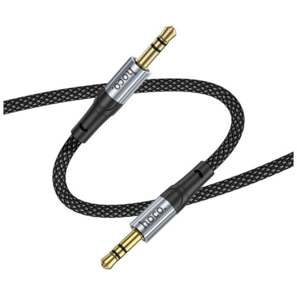 Кабель мультимедійний 3.5mm M to 3.5mm M 1.0m Black HOCO (6942007608800)