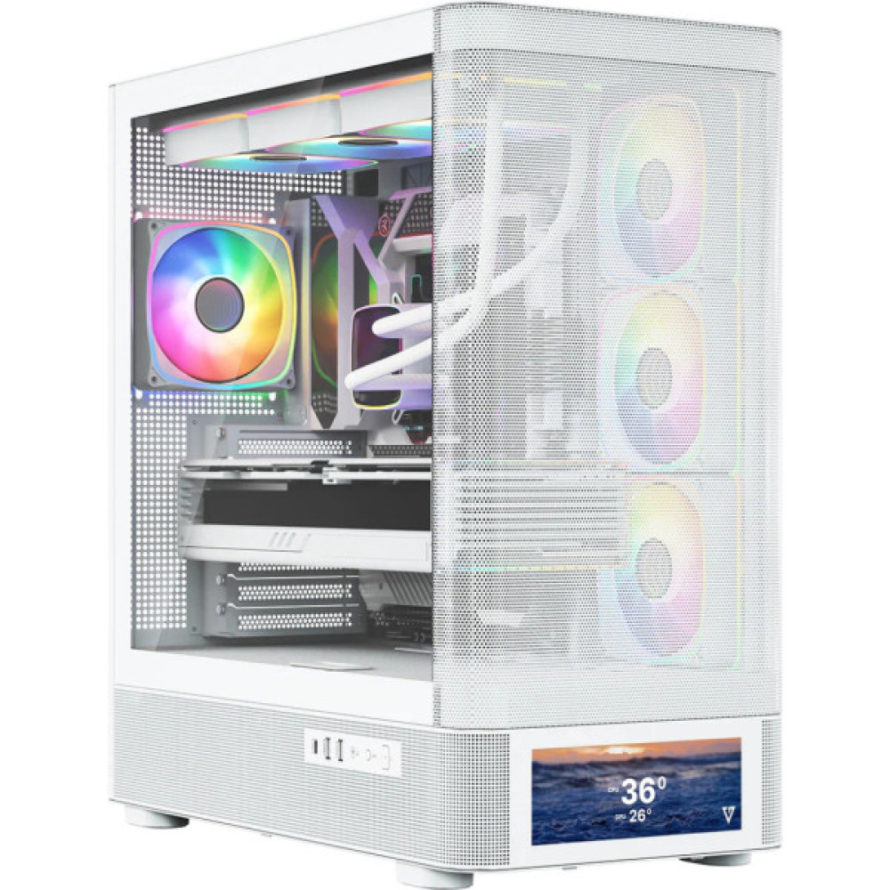 Корпус для ПК Modecom VOLCANO AQ500 ARGB LCD 6,2 (MC-A-AQ500-4FA-W)