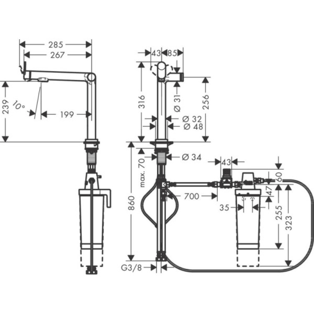 Змішувач Hansgrohe Aqittura M91 (76804670)