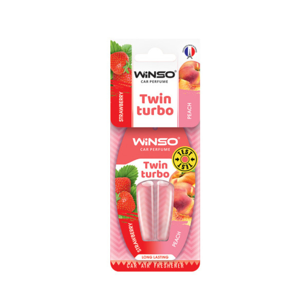 Ароматизатор для автомобіля WINSO Twin Turbo - Strawberry Peach (538780)