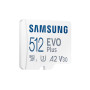 Карта пам'яті Samsung 512 GB microSDXC Class 10 UHS-I U3 V30 A2 EVO Plus+SD Adapte (MB-MC512SA/EU)
