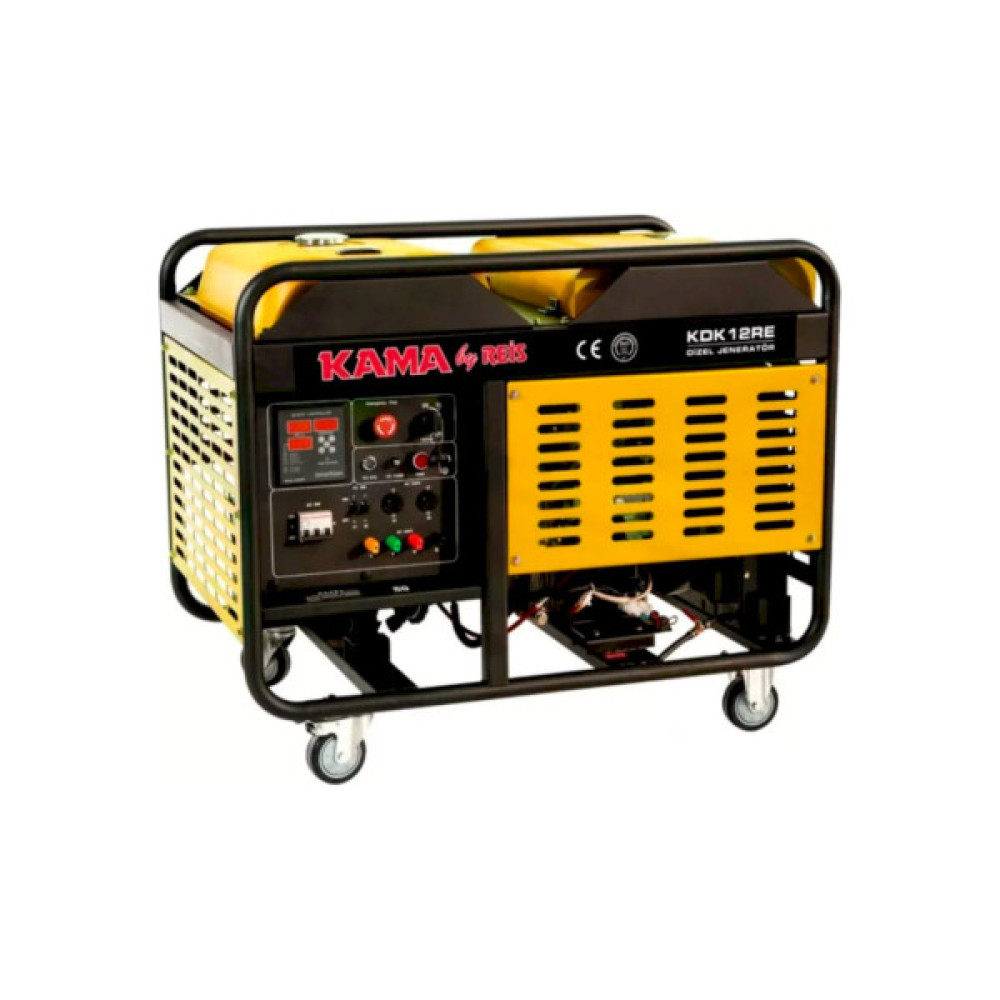 Генератор KAMA KDK12RE, дизельний, 230V, 50Hz, 12kVA/10kW, 34л, 3л/год, стартер, водяне охол. (KDK12RE)