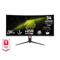 Монітор MSI 34" MAG 342CQR-E2 2xHDMI, DP, Audio, VA, 3440x1440, 21:9, 180Hz, 1ms, sRGB 119%, CURVED, FreeSync, HAS Монітор MSI 34" MAG 342CQR-E2 2xHDMI, DP, Audio, VA, 3440x1440, 21:9, 180Hz, 1ms, sRGB 119%, CURVED, FreeSync, HAS