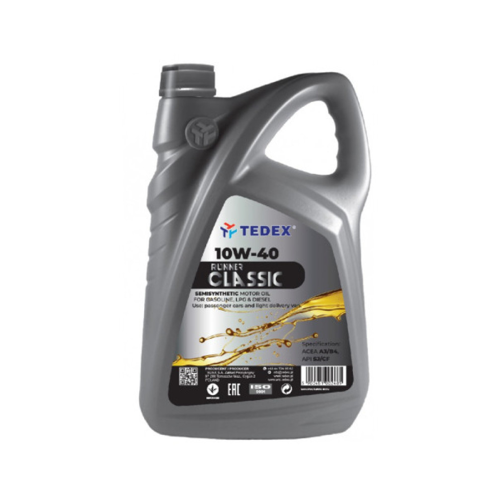 Моторна олива TEDEX RUNNER CLASSIC SJ/CF-4 10W40 5л