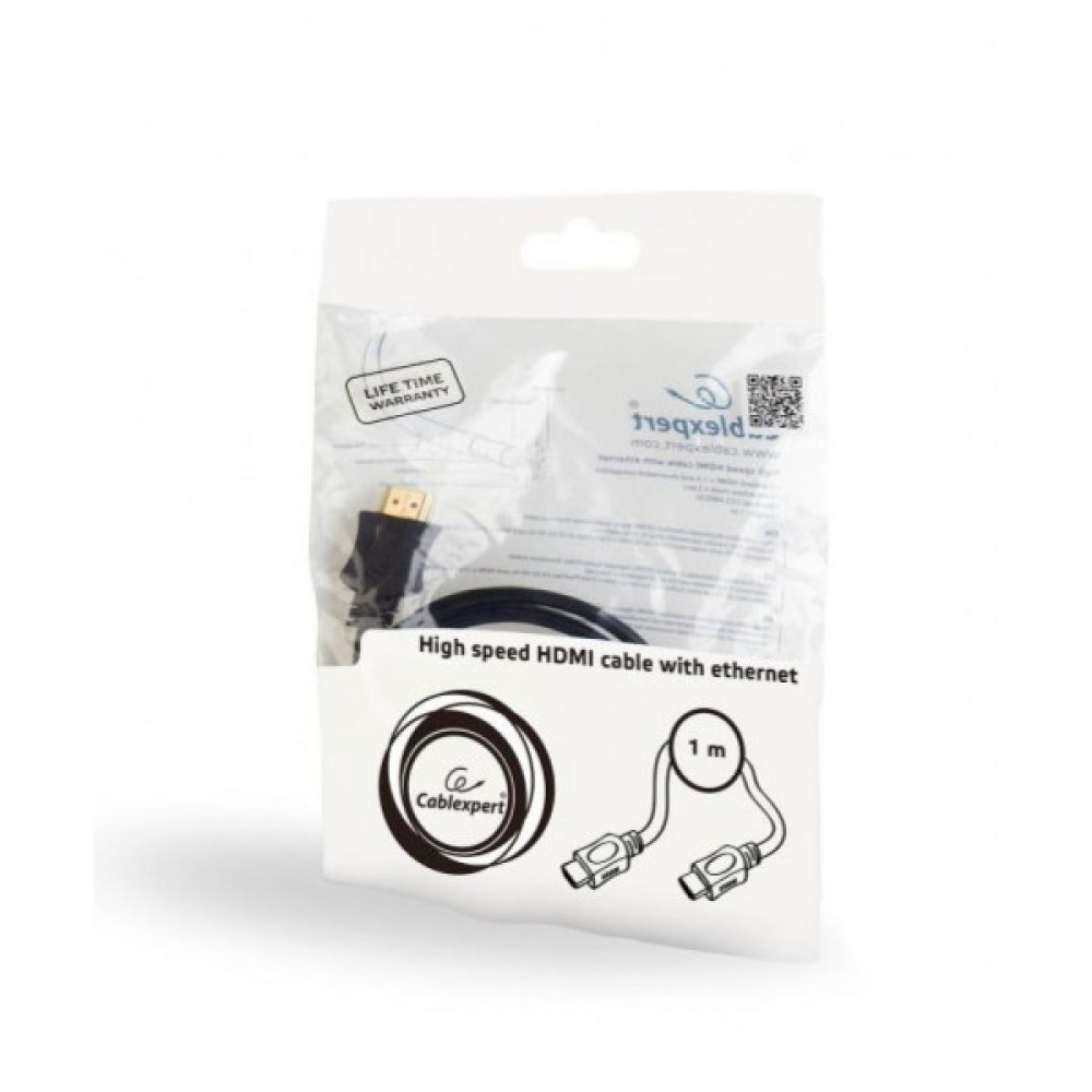 Кабель мультимедійний HDMI M to HDMI M 1.0m Cablexpert (CC-HDMI4L-1M)