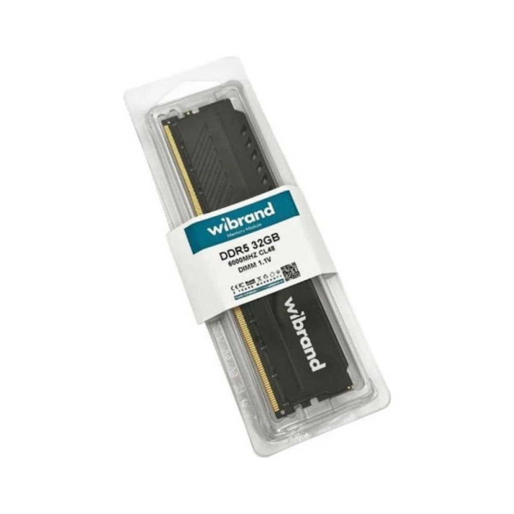 Модуль пам'яті для комп'ютера DDR5 32GB 6000 MHz Heatsink Black Wibrand (WI6000DDR5D/32GB)