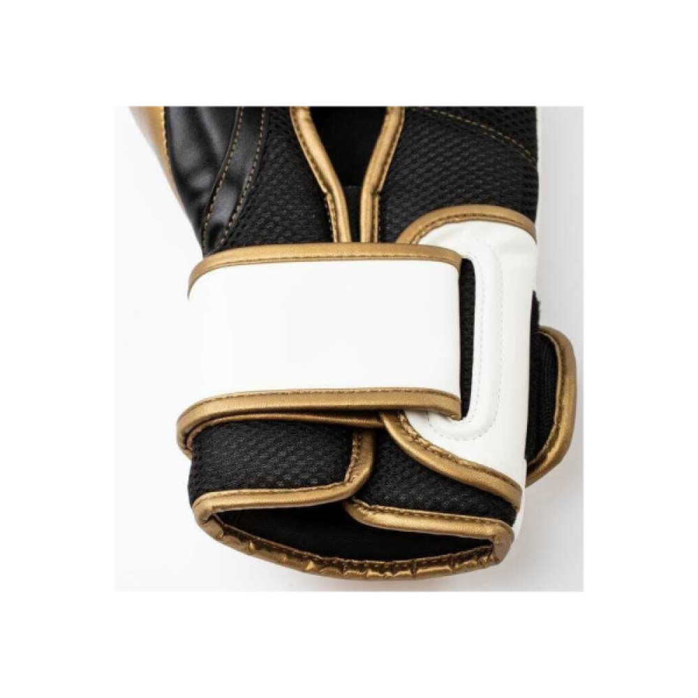 Боксерські рукавички Everlast PowerLock Boxing Training Gloves P00003050 білий, золотий 14 унцій (009283620127)