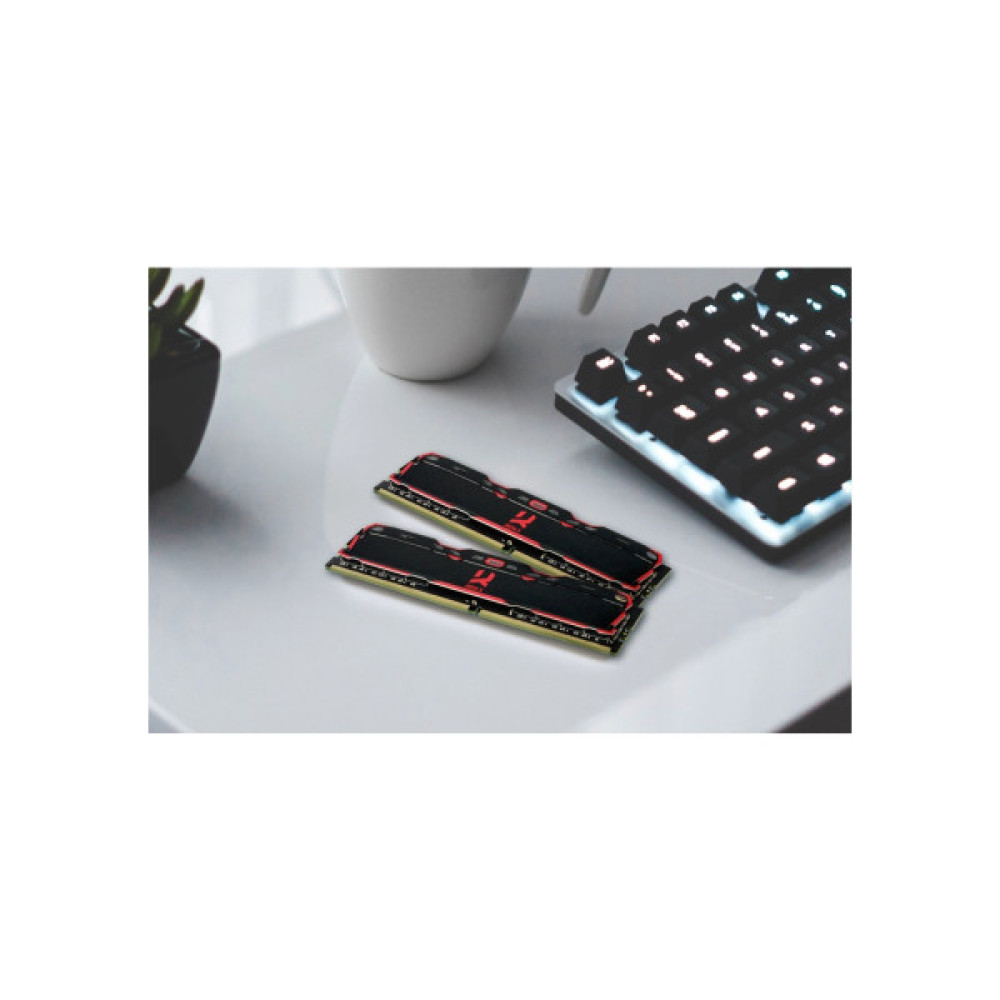 Модуль пам'яті для комп'ютера DDR4 32GB (2x16GB) 3200 MHz IRDM Black Goodram (IR-X3200D464L16A/32GDC)