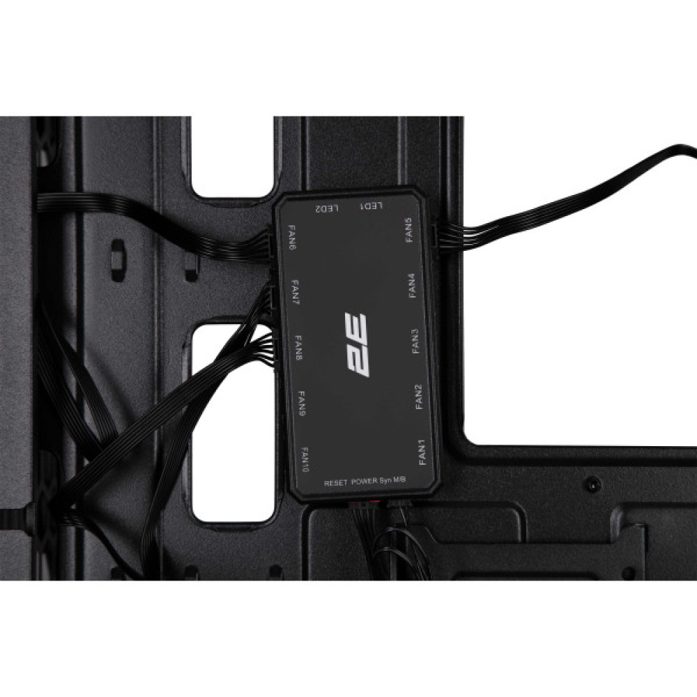 Корпус 2E GAMING Virtus Neo G3301N без БЖ 2xUSB3.0, 1xUSB2.0, 3x140мм ARGB, 1x120мм ARGB,  VGA 340мм, LCS ready, контролер з пультом, TG Side Panel, ATX, чорний