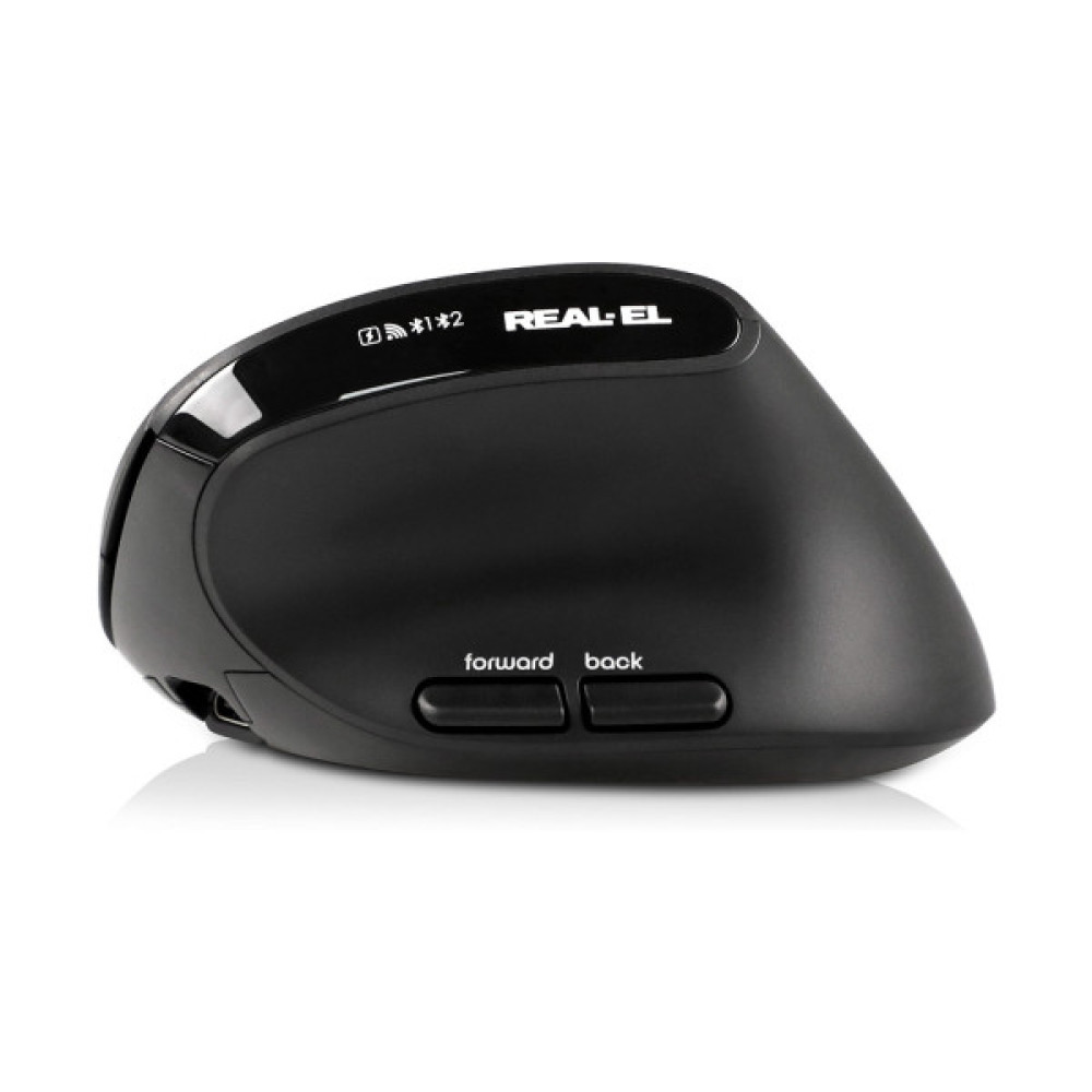 Мишка REAL-EL RM-490W Wireless/Bluetooth Black (EL123200058)