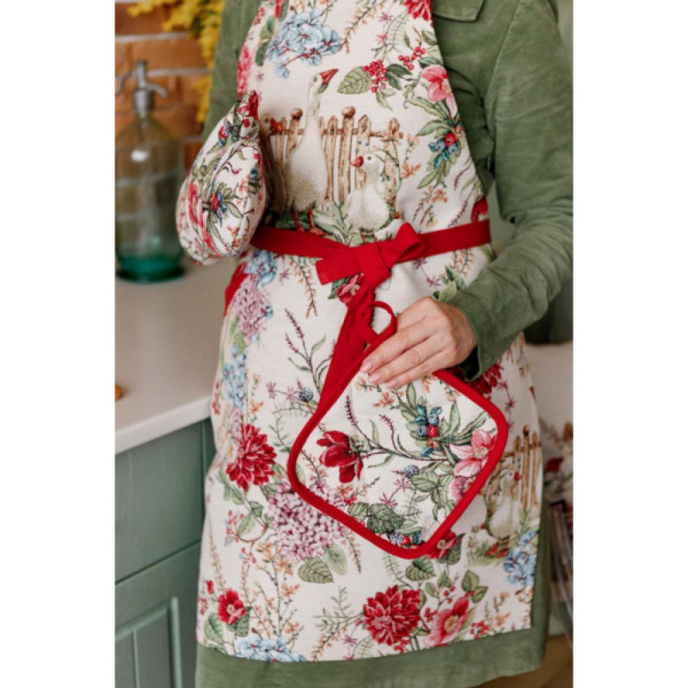 Кухонна прихватка Прованс гобеленова Гуси 20х20 см (034323)