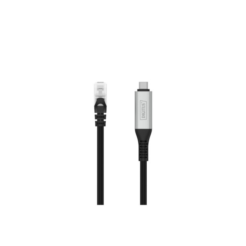 Дата кабель USB-C to RJ45 Ethernet 3.0m CAT 6A S/FTP 1Gbps LSZH Digitus (AK-300601-030-S)