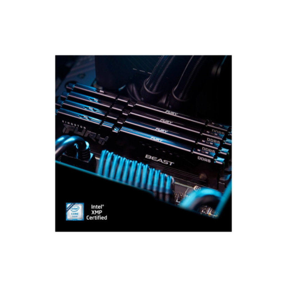 Модуль пам'яті для комп'ютера DDR5 64GB 5600 MHz Beast Black Kingston Fury (ex.HyperX) (KF556C40BB-64)