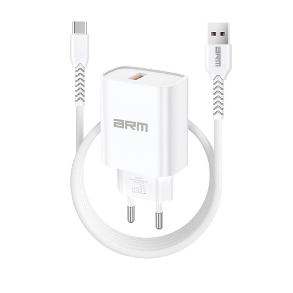 Зарядний пристрій Armorstandart AR012 Basic USB 24W + cable USB to USB-C White (ARM69893)