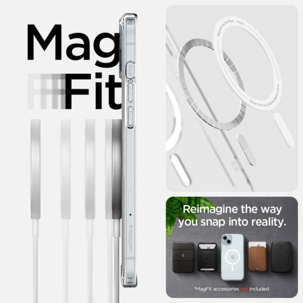 Чохол до мобільного телефона Spigen Apple iPhone 15 Ultra Hybrid MagFit White (ACS06802)
