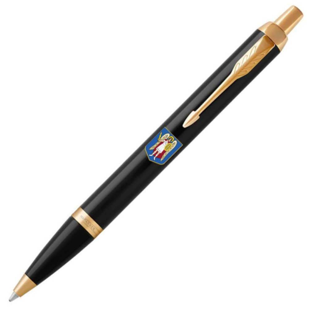 Ручка кулькова Parker IM 17 CITY Black GT BP Герб Києва + блокнот Parker + подар.упак. GIFT24 (22032b24_C0010u)
