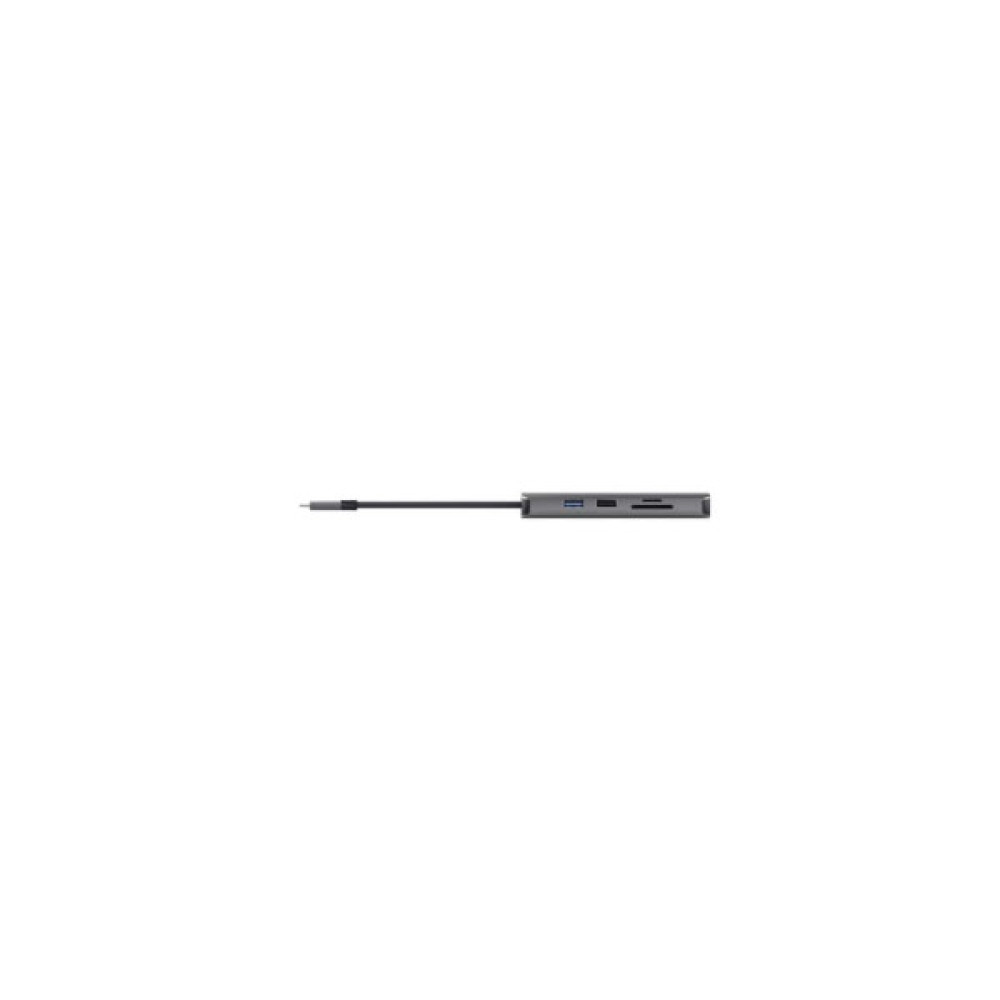 Концентратор Trust USB-C 8-in1 1xUSB-А 3.2/USB-A 2.0/2xUSB-С/HDMI/Ehernet/SD/microSD aluminium 0.15m grey (25672_TRUST)