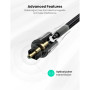 Кабель мультимедійний Optical Toslink 2.0m AV108 black Ugreen (10540) Кабель мультимедійний Optical Toslink 2.0m AV108 black Ugreen (10540)