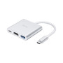 Концентратор HOCO USB-C to USB3.0+HDMI+PD HB14 Silver (6931474725790)