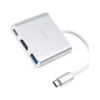 Концентратор HOCO USB-C to USB3.0+HDMI+PD HB14 Silver (6931474725790)